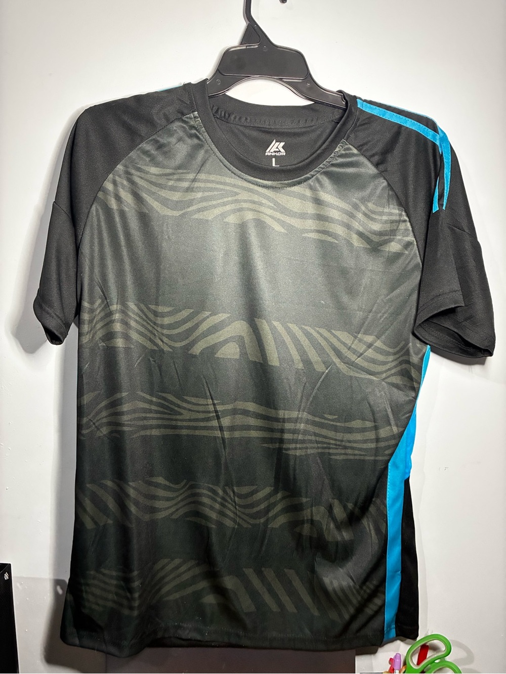 Athletic Black & Blue Performance Tee